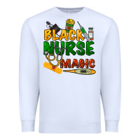 White Black Nurse magic Premium Sweatshirt - HowdyJamesFarm