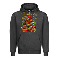 Charcoal Heather Christmas Feliz Navidad Zipper Hoodie - NancyCooperArtShop