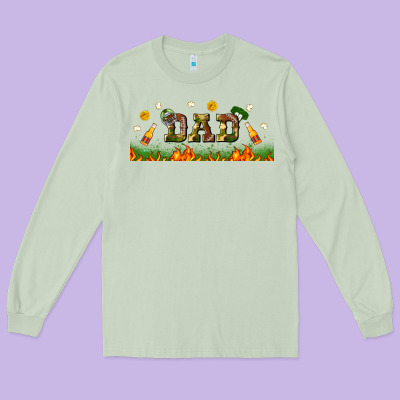 American Football Dad Libbey Glass Long Sleeve Tee Designed By Bundleandbundleshop