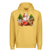 Antique Gold christmas santa coffee cups Premium Hoodie - CowGirlArtShop