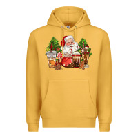 Mustard christmas santa coffee cups Premium Hoodie - CowGirlArtShop