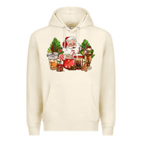 Tofu christmas santa coffee cups Premium Hoodie - CowGirlArtShop