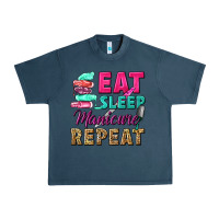 Midnight Navy eat sleep manicure repeat Urban Heavy Tee - NancyCooperArtShop