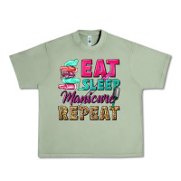 Oil Green eat sleep manicure repeat Urban Heavy Tee - NancyCooperArtShop