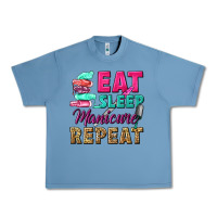 Pebble Blue eat sleep manicure repeat Urban Heavy Tee - NancyCooperArtShop