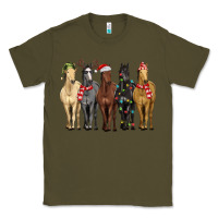Army Green horses with christmas Classic Tee - MaliasSmallBusiness