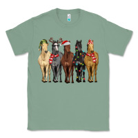 Sage horses with christmas Classic Tee - MaliasSmallBusiness