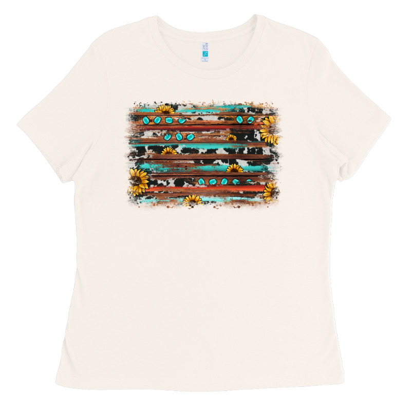 Sunflower Gemstone Background Ladies Tee by JahusDesignShop | Teevron