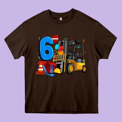 Forklift Birthday Six Heavy Core Tee Designed By Artiststas