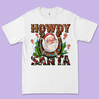 Howdy Santa Premium Tee Designed By Adodesignshop