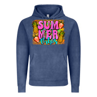 Vintage Denim summer vibes leopard background Vintage Hoodie - Jasminsmagicworld