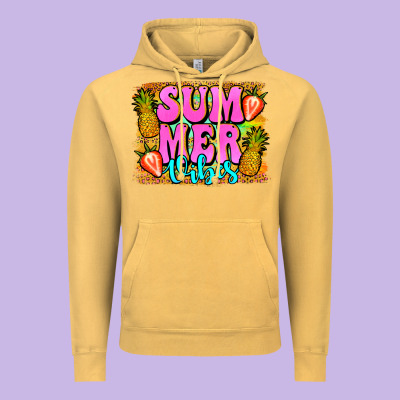 Summer Vibes Leopard Background Vintage Hoodie Designed By Jasminsmagicworld