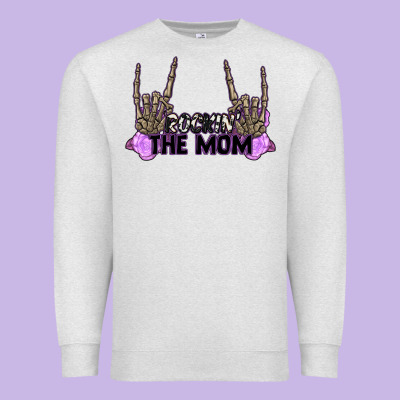 Rockin' The Mom Premium Sweatshirt Designed By Cowgirlartshop