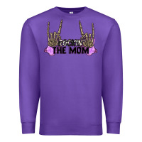 Purple Rockin' the Mom Premium Sweatshirt - CowGirlArtShop