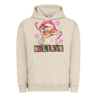 Pigment French Oak Pink Believe Santa Christmas Urban Hoodie - FaDigitalArtStudio