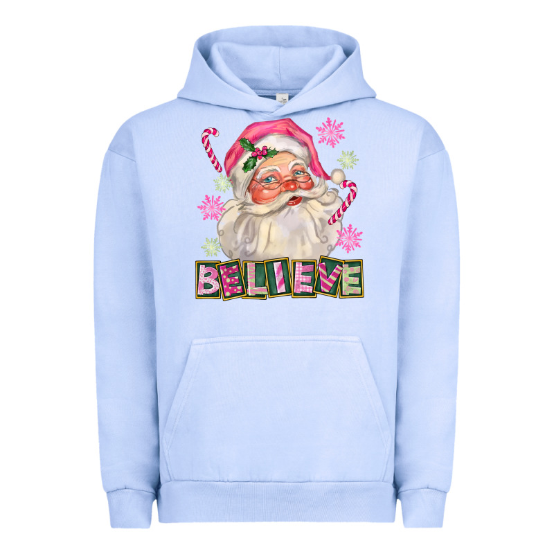 Pink Believe Santa Christmas Urban Hoodie by FaDigitalArtStudio | Teevron