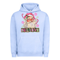 Pigment Grape Ice Pink Believe Santa Christmas Urban Hoodie - FaDigitalArtStudio