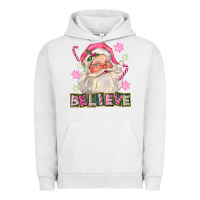 Pigment Lunar Rock Pink Believe Santa Christmas Urban Hoodie - FaDigitalArtStudio