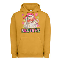 Pigment Peanut Butter Pink Believe Santa Christmas Urban Hoodie - FaDigitalArtStudio