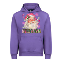 Tulip Pink Believe Santa Christmas Urban Hoodie - FaDigitalArtStudio