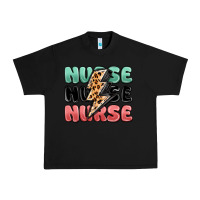 Black nurse leopard lightning bolt Urban Heavy Tee - MaliasSmallBusiness