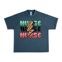Midnight Navy nurse leopard lightning bolt Urban Heavy Tee - MaliasSmallBusiness