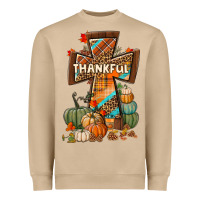 Mushroom thankful fall cross Heavyweight Sweatshirt - BundleAndBundleShop