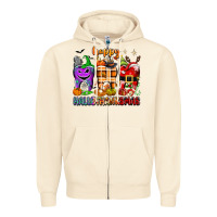 Sandshell Happy Hallothanksmas teeth Zipper Hoodie - texasbilliewilder