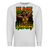 Dove Grey Black history afro woman Premium Sweatshirt - HowdyJamesFarm