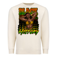 Sandshell Black history afro woman Premium Sweatshirt - HowdyJamesFarm