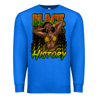 True Royal Black history afro woman Premium Sweatshirt - HowdyJamesFarm