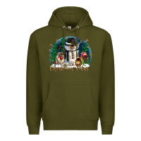 Army Green christmas vibes Premium Hoodie - CowGirlArtShop