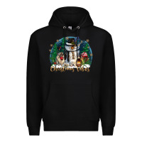 Black christmas vibes Premium Hoodie - CowGirlArtShop