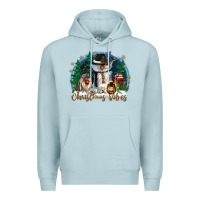 Blue Mist christmas vibes Premium Hoodie - CowGirlArtShop