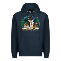 Navy christmas vibes Premium Hoodie - CowGirlArtShop