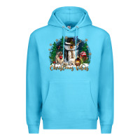 Ocean Blue christmas vibes Premium Hoodie - CowGirlArtShop