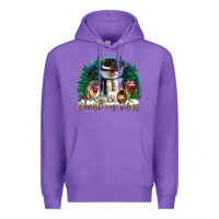 Purple christmas vibes Premium Hoodie - CowGirlArtShop