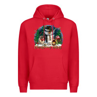 Red christmas vibes Premium Hoodie - CowGirlArtShop