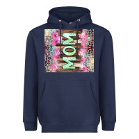 Navy Mom leopard Heavyweight Hoodie - CowGirlArtShop