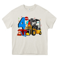 Cream forklift birthday four Heavy Core Tee - Artiststas