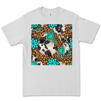 Dove Grey western turquoise seamless pattern Premium Tee - BundleAndBundleShop