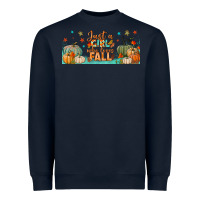 Navy just a girl who loves fall libbey glass Heavyweight Sweatshirt - BundleAndBundleShop