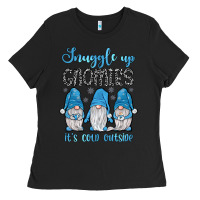 Black snuggle up gnomies it's cold outside Ladies Tee - JahusDesignShop