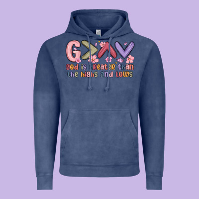 God Is Greater Than The Highs And Lows Vintage Hoodie Designed By Maliassmallbusiness