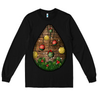 Black christmas  teardrop Long Sleeve Tee - BundleAndBundleShop