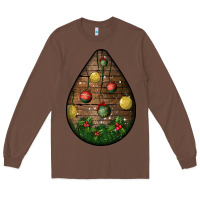 Chestnut christmas  teardrop Long Sleeve Tee - BundleAndBundleShop