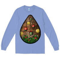 Colony Blue christmas  teardrop Long Sleeve Tee - BundleAndBundleShop