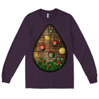 Plum christmas  teardrop Long Sleeve Tee - BundleAndBundleShop