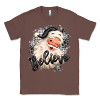 Chestnut believe buffalo plaid white christmas santa claus Classic Tee - MaliasSmallBusiness