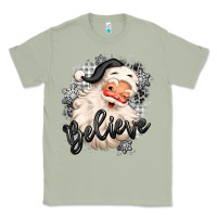 Matcha believe buffalo plaid white christmas santa claus Classic Tee - MaliasSmallBusiness